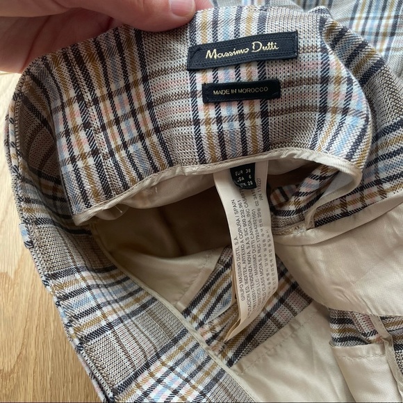 NWOT CHECKED LINEN BLEND BERMUDA SHORTS - 6 - Picture 12 of 13